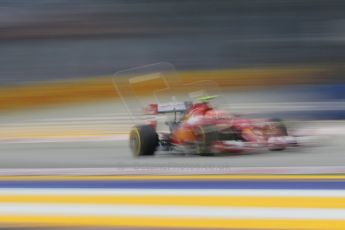 World © Octane Photographic Ltd. Saturday 20th September 2014, Singapore Grand Prix, Marina Bay. - Formula 1 Practice 3. Scuderia Ferrari F14T – Kimi Raikkonen. Digital Ref: