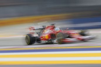 World © Octane Photographic Ltd. Saturday 20th September 2014, Singapore Grand Prix, Marina Bay. - Formula 1 Practice 3. Scuderia Ferrari F14T - Fernando Alonso. Digital Ref:
