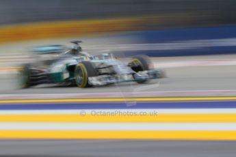 World © Octane Photographic Ltd. Saturday 20th September 2014, Singapore Grand Prix, Marina Bay. - Formula 1 Practice 3. Mercedes AMG Petronas F1 W05 – Lewis Hamilton. Digital Ref: