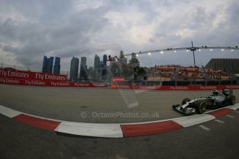 World © Octane Photographic Ltd. Saturday 20th September 2014, Singapore Grand Prix, Marina Bay. - Formula 1 Practice 3. Mercedes AMG Petronas F1 W05 - Nico Rosberg. Digital Ref: