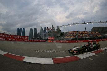 World © Octane Photographic Ltd. Saturday 20th September 2014, Singapore Grand Prix, Marina Bay. - Formula 1 Practice 3. Sahara Force India VJM07 – Nico Hulkenburg. Digital Ref :