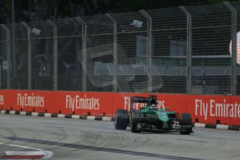 World © Octane Photographic Ltd. Saturday 20th September 2014, Singapore Grand Prix, Marina Bay. - Formula 1 Practice 3. Caterham F1 Team CT05 – Kamui Kobayashi. Digital Ref: