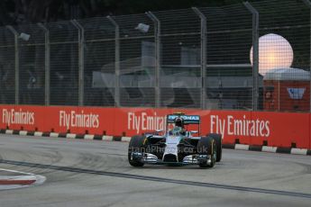 World © Octane Photographic Ltd. Saturday 20th September 2014, Singapore Grand Prix, Marina Bay. - Formula 1 Practice 3. Mercedes AMG Petronas F1 W05 - Nico Rosberg. Digital Ref: