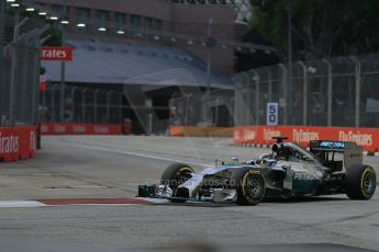 World © Octane Photographic Ltd. Saturday 20th September 2014, Singapore Grand Prix, Marina Bay. - Formula 1 Practice 3. Mercedes AMG Petronas F1 W05 – Lewis Hamilton. Digital Ref: