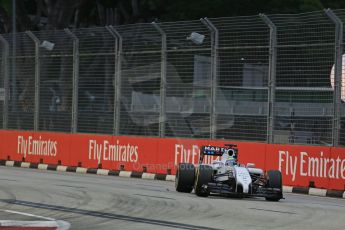 World © Octane Photographic Ltd. Saturday 20th September 2014, Singapore Grand Prix, Marina Bay. - Formula 1 Practice 3. Williams Martini Racing FW36 – Felipe Massa. Digital Ref: