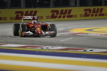 World © Octane Photographic Ltd. Saturday 20th September 2014, Singapore Grand Prix, Marina Bay. - Formula 1 Qualifying. Scuderia Ferrari F14T - Fernando Alonso. Digital Ref: 1124CB1D9563