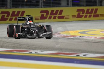 World © Octane Photographic Ltd. Saturday 20th September 2014, Singapore Grand Prix, Marina Bay. - Formula 1 Qualifying. Sauber C33 – Adrian Sutil. Digital Ref: 1124CB1D9567