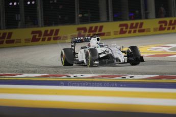 World © Octane Photographic Ltd. Saturday 20th September 2014, Singapore Grand Prix, Marina Bay. - Formula 1 Qualifying. Williams Martini Racing FW36 – Felipe Massa. Digital Ref: 1124CB1D9586