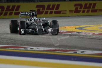 World © Octane Photographic Ltd. Saturday 20th September 2014, Singapore Grand Prix, Marina Bay. - Formula 1 Qualifying. Mercedes AMG Petronas F1 W05 – Lewis Hamilton. Digital Ref: 1124CB1D9673