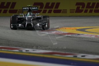 World © Octane Photographic Ltd. Saturday 20th September 2014, Singapore Grand Prix, Marina Bay. - Formula 1 Qualifying. Mercedes AMG Petronas F1 W05 - Nico Rosberg. Digital Ref: 1124CB1D9715