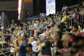 World © Octane Photographic Ltd. Saturday 20th September 2014, Singapore Grand Prix, Marina Bay. - Formula 1 Qualifying crowd. Digital Ref: 1124CB1D9811