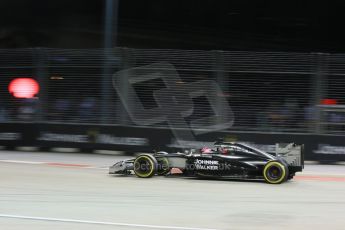 World © Octane Photographic Ltd. Saturday 20th September 2014, Singapore Grand Prix, Marina Bay. - Formula 1 Qualifying. McLaren Mercedes MP4/29 - Jenson Button. Digital Ref: 1124LB1D2272