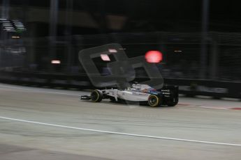 World © Octane Photographic Ltd. Saturday 20th September 2014, Singapore Grand Prix, Marina Bay. - Formula 1 Qualifying. Williams Martini Racing FW36 – Felipe Massa. Digital Ref: 1124LB1D2356