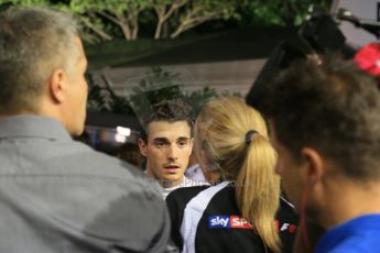 World © Octane Photographic Ltd. Saturday 20th September 2014, Singapore Grand Prix, Marina Bay. - Formula 1 Qualifying Paddock. Marussia F1 Team MR03 - Jules Bianchi. Digital Ref: 1125LB1D2709