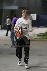 World © Octane Photographic Ltd. Saturday 20th September 2014, Singapore Grand Prix, Marina Bay. - Formula 1 Qualifying Paddock. Sahara Force India VJM07 – Nico Hulkenburg. Digital Ref : 1125LB1D2765