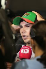 World © Octane Photographic Ltd. Saturday 20th September 2014, Singapore Grand Prix, Marina Bay. - Formula 1 Qualifying Paddock. Sahara Force India VJM07 – Sergio Perez. Digital Ref: 1125LB1D2822