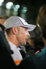 World © Octane Photographic Ltd. Saturday 20th September 2014, Singapore Grand Prix, Marina Bay. - Formula 1 Qualifying Parc Ferme. McLaren Mercedes MP4/29 - Jenson Button. Digital Ref: 1125LB1D2858