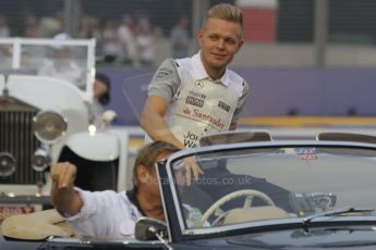 World © Octane Photographic Ltd. Saturday 20th September 2014, Singapore Grand Prix, Marina Bay. - Formula 1 Drivers’ Parade. McLaren Mercedes MP4/29 – Kevin Magnussen. Digital Ref: 1127CB1D0882