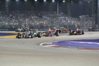 World © Octane Photographic Ltd. Sunday 21st September 2014, Singapore Grand Prix, Marina Bay. - Formula 1 Race formation lap. Digital Ref: 1127CB1D1114