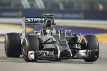 World © Octane Photographic Ltd. Sunday 21st September 2014, Singapore Grand Prix, Marina Bay. - Formula 1 Race. Mercedes AMG Petronas F1 W05 - Nico Rosberg. Digital Ref: