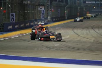 World © Octane Photographic Ltd. Saturday 20th September 2014, Singapore Grand Prix, Marina Bay. - Formula 1 Race. Infiniti Red Bull Racing RB10 – Daniel Ricciardo and Scuderia Ferrari F14T – Kimi Raikkonen. Digital Ref: 1127LB1D3302