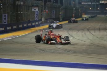 World © Octane Photographic Ltd. Saturday 20th September 2014, Singapore Grand Prix, Marina Bay. - Formula 1 Race. Scuderia Ferrari F14T – Kimi Raikkonen and Williams Martini Racing FW36 – Felipe Massa. Digital Ref: 1127LB1D3306