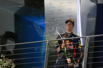World © Octane Photographic Ltd. Sunday 21st September 2014, Singapore Grand Prix, Marina Bay. - Formula 1 Podium. Infiniti Red Bull Racing RB10 – Daniel Ricciardo. Digital Ref: