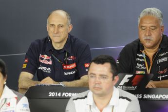 World © Octane Photographic Ltd. Friday 19th September 2014, Singapore Grand Prix, Marina Bay. - Formula 1 Team Personnel Press Conference - Franz Tost - Scuderia Toro Rosso. Digital Ref: