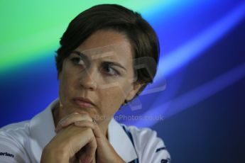 World © Octane Photographic Ltd. Friday 19th September 2014, Singapore Grand Prix, Marina Bay. - Formula 1 Team Personnel Press Conference - Williams Martini Racing - Claire Williams. Digital Ref: