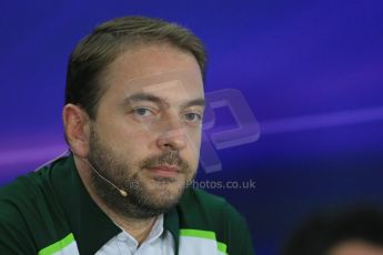 World © Octane Photographic Ltd. Friday 19th September 2014, Singapore Grand Prix, Marina Bay. - Formula 1 Team Personnel Press Conference - Caterham F1 Team - Manfredi Ravetto. Digital Ref: