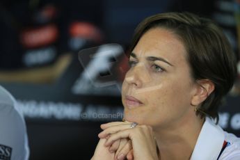 World © Octane Photographic Ltd. Friday 19th September 2014, Singapore Grand Prix, Marina Bay. - Formula 1 Team Personnel Press Conference - Williams Martini Racing - Claire Williams. Digital Ref: