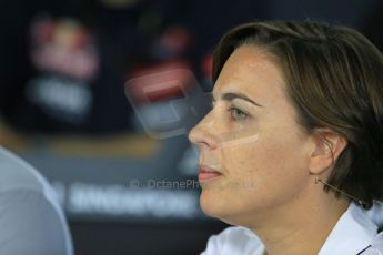 World © Octane Photographic Ltd. Friday 19th September 2014, Singapore Grand Prix, Marina Bay. - Formula 1 Team Personnel Press Conference - Williams Martini Racing - Claire Williams. Digital Ref: