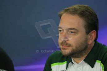 World © Octane Photographic Ltd. Friday 19th September 2014, Singapore Grand Prix, Marina Bay. - Formula 1 Team Personnel Press Conference - Caterham F1 Team - Manfredi Ravetto. Digital Ref: