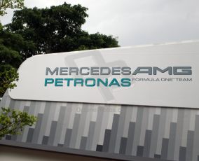 World © Octane Photographic Ltd. Saturday 20th September 2014, Singapore Grand Prix, Marina Bay. Formula 1 Paddock. Mercedes AMG Petronas. Digital Ref: 1122CB1D8173