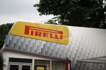 World © Octane Photographic Ltd. Saturday 20th September 2014, Singapore Grand Prix, Marina Bay. Formula 1 Paddock. Pirelli. Digital Ref: 1122CB1D8176