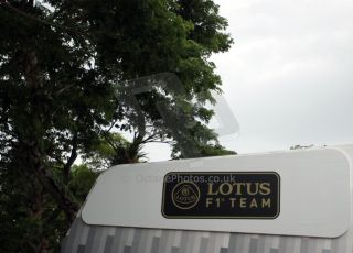 World © Octane Photographic Ltd. Saturday 20th September 2014, Singapore Grand Prix, Marina Bay. Formula 1 Paddock. Lotus F1 Team. Digital Ref: 1122CB1D8184