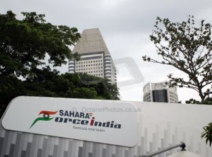 World © Octane Photographic Ltd. Saturday 20th September 2014, Singapore Grand Prix, Marina Bay. Formula 1 Paddock. Sahara Force India. Digital Ref: 1122CB1D8185