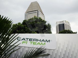 World © Octane Photographic Ltd. Saturday 20th September 2014, Singapore Grand Prix, Marina Bay. Formula 1 Paddock. Caterham F1 Team. Digital Ref: 1122CB1D8191