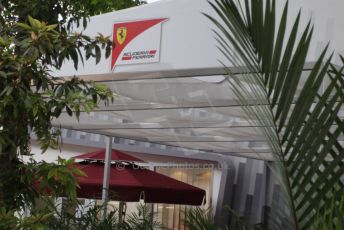 World © Octane Photographic Ltd. Saturday 20th September 2014, Singapore Grand Prix, Marina Bay. Formula 1 Paddock. Scuderia Ferrari. Digital Ref: 1122CB1D8196