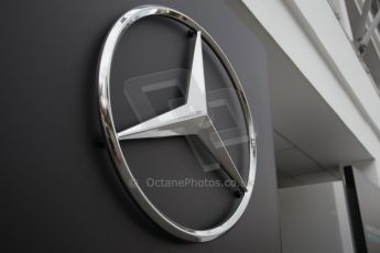 World © Octane Photographic Ltd. Saturday 20th September 2014, Singapore Grand Prix, Marina Bay. Formula 1 Paddock. Mercedes star. Digital Ref: 1122CB1D8201