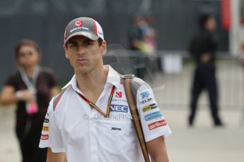 World © Octane Photographic Ltd. Saturday 20th September 2014, Singapore Grand Prix, Marina Bay. - Formula 1 Paddock. Sauber C33 – Adrian Sutil. Digital Ref: 1122CB1D8233