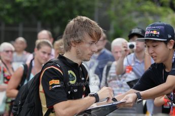 World © Octane Photographic Ltd. Saturday 20th September 2014, Singapore Grand Prix, Marina Bay. - Formula 1 Paddock. Lotus F1 Team Reserve Driver – Charles Pic. Digital Ref: 1122CB1D8287