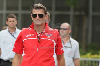 World © Octane Photographic Ltd. Saturday 20th September 2014, Singapore Grand Prix, Marina Bay. - Formula 1 Paddock. Marussia F1 Team - Graham Lowdon. Digital Ref: 1122CB1D8298