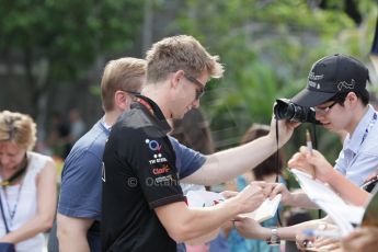 World © Octane Photographic Ltd. Saturday 20th September 2014, Singapore Grand Prix, Marina Bay. - Formula 1 Paddock. Sahara Force India VJM07 – Nico Hulkenburg. Digital Ref : 1122CB1D8311