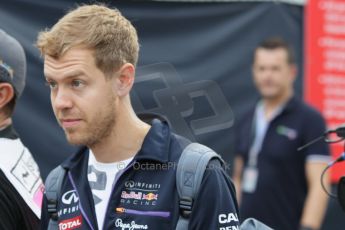World © Octane Photographic Ltd. Saturday 20th September 2014, Singapore Grand Prix, Marina Bay. Formula 1 Paddock. Infiniti Red Bull Racing RB10 - Sebastian Vettel. Digital Ref: 1122CB1D8349