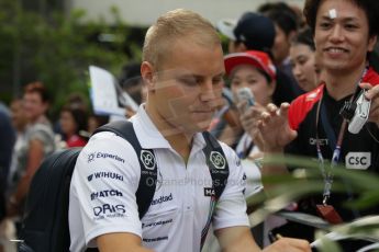 World © Octane Photographic Ltd. Saturday 20th September 2014, Singapore Grand Prix, Marina Bay. - Formula 1 Paddock. Williams Martini Racing FW36 – Valtteri Bottas. Digital Ref: 1122CB1D8381