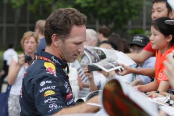 World © Octane Photographic Ltd. Saturday 20th September 2014, Singapore Grand Prix, Marina Bay. - Formula 1 Paddock. Infiniti Red Bull Racing – Christian Horner. Digital Ref: 1122CB1D8482