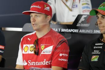 World © Octane Photographic Ltd. Thursday 18th September 2014, Singapore Grand Prix, Marina Bay. - Formula 1 Driver’s conference. Scuderia Ferrari F14T – Kimi Raikkonen. Digital Ref: 1117CB1D6924