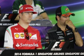World © Octane Photographic Ltd. Thursday 18th September 2014, Singapore Grand Prix, Marina Bay. - Formula 1 Driver’s conference. Scuderia Ferrari F14T – Kimi Raikkonen. Digital Ref: 1117CB1D6945