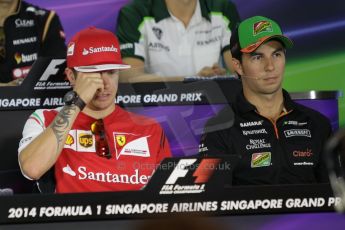 World © Octane Photographic Ltd. Thursday 18th September 2014, Singapore Grand Prix, Marina Bay. - Formula 1 Driver’s conference. Scuderia Ferrari F14T – Kimi Raikkonen. Digital Ref: 1117CB1D6950